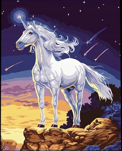 Ζωγραφική με αριθμούς Majestátní jednorožec 40 × 50 cm