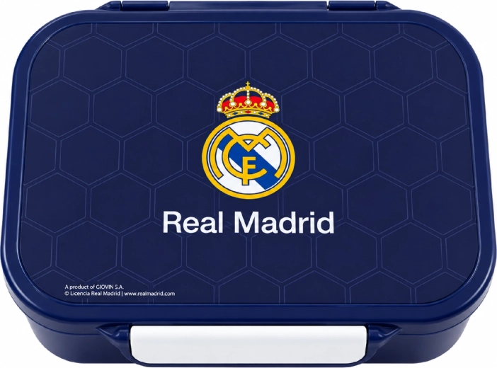Παιδικό δοχείο σνακ Real Madrid με τρεις θήκες, σκούρο μπλε
