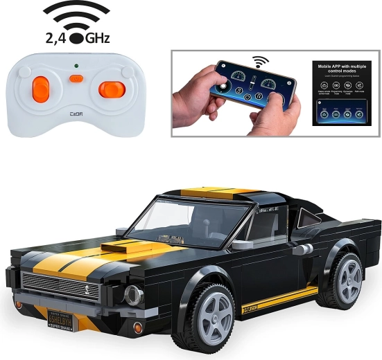 CaDA Shelby GT350 H σετ κατασκευής με τηλεχειριστήριο RC 1:20 μαύρο