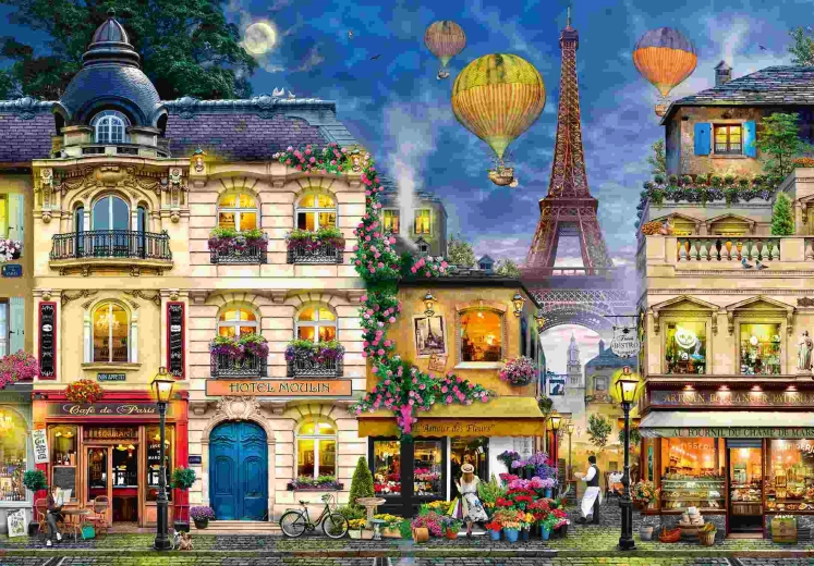 Παζλ Ravensburger Περίπατος στο νυχτερινό Παρίσι 18.000 κομματιών
