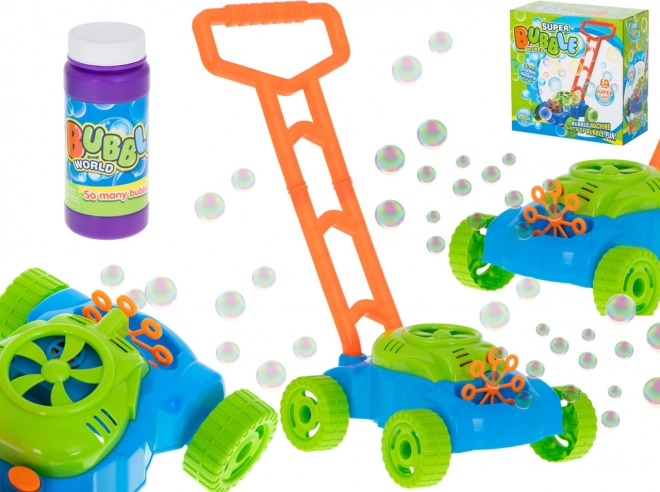 Γεννήτρια σαπουνόφουσκων σε μορφή χλοοκοπτικής μηχανής