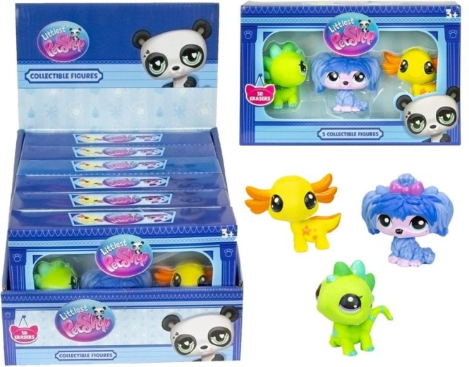Γομολάστιχες-φιγούρες LITTLES PET SHOP – σετ 3 τεμ.