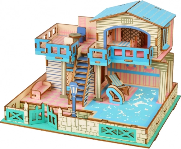 Woodcraft ξύλινο 3D παζλ Βίλα στο νησί Lembongan