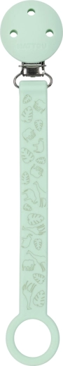 Nattou κλιπ πιπίλας από σιλικόνη με στάμπα, mint green