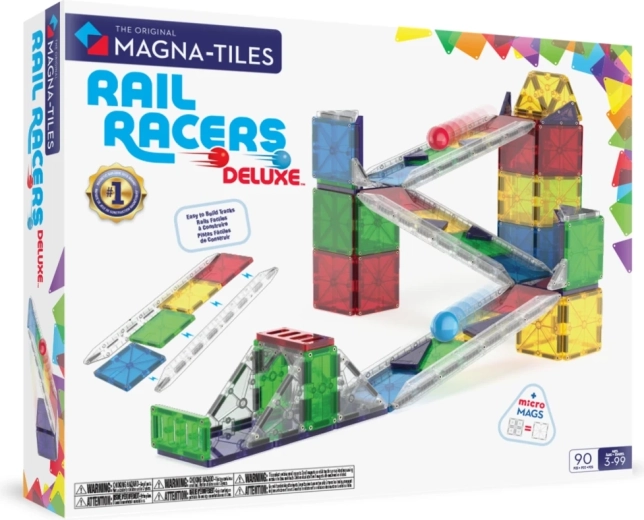 MAGNA-TILES μαγνητικό σετ κατασκευών με πίστα για μπίλιες Deluxe, 90 κομμάτια