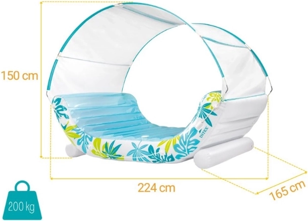 Φουσκωτό πλωτό νησί με σκίαστρο Tropical