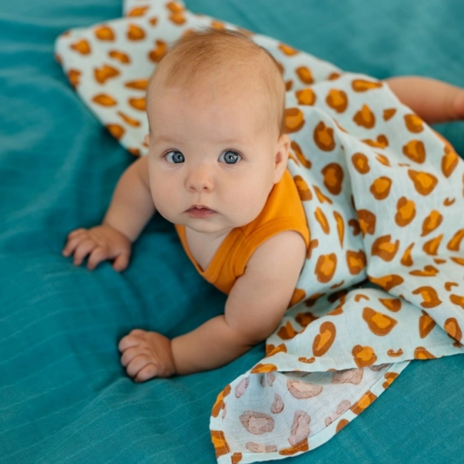 Tommy Lise μουσελίνο πάνες Blue Leopard σετ 2 τεμ