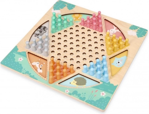 Ξύλινο διπλής όψης επιτραπέζιο παιχνίδι – HALAMA και Φίδια και Σκάλες