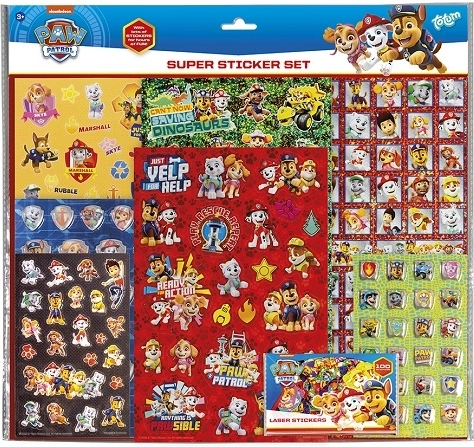 Σετ αυτοκόλλητων CCG Paw Patrol – σούπερ σετ (8 φύλλα)