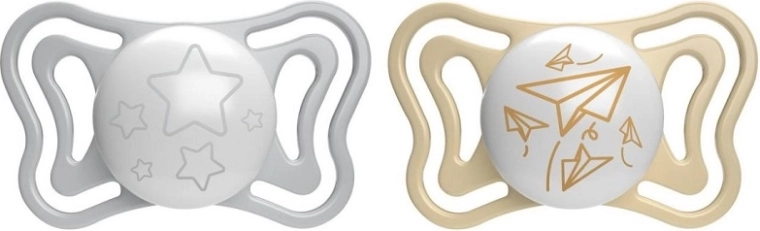 Chicco Physio Light νυχτερινή πιπίλα σιλικόνης 6–16 μηνών, 2 τεμ.