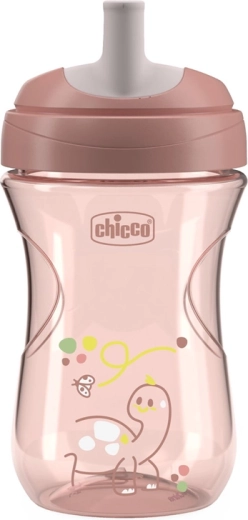 Chicco Advanced παιδικό κύπελλο με επιστόμιο καλαμακιού, ροζ, 266 ml