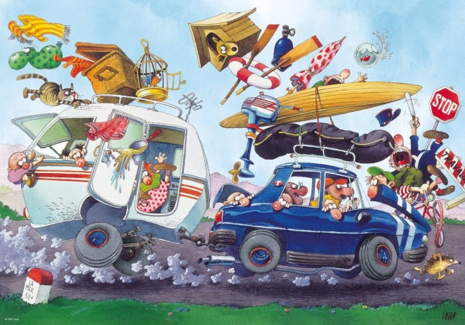 Παζλ Heye Cartoon Classics: Αναχώρηση για διακοπές – 500 κομμάτια
