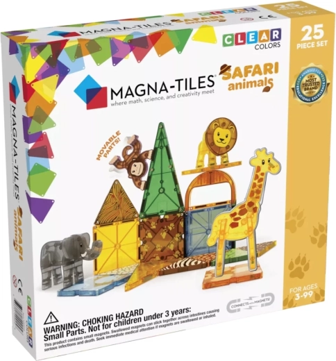Magna-Tiles ζώα σαφάρι μαγνητικό σετ κατασκευών 25 τεμαχίων