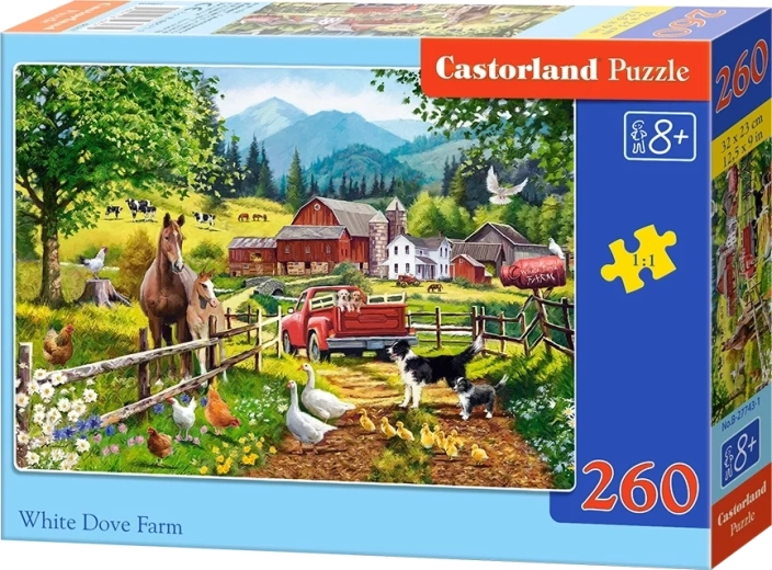 Παζλ Castorland Φάρμα με λευκό περιστέρι, 260 κομμάτια