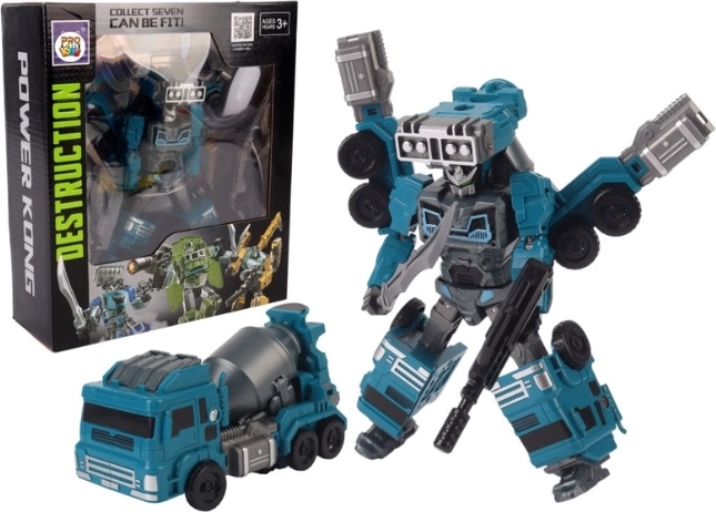 Τιρκουάζ όχημα μπετονιέρα Robot Destruction