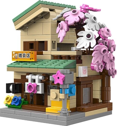 CaDA Mini Kitty's παντοπωλείο σε κλίμακα 1:65 από κατασκευαστικό σετ
