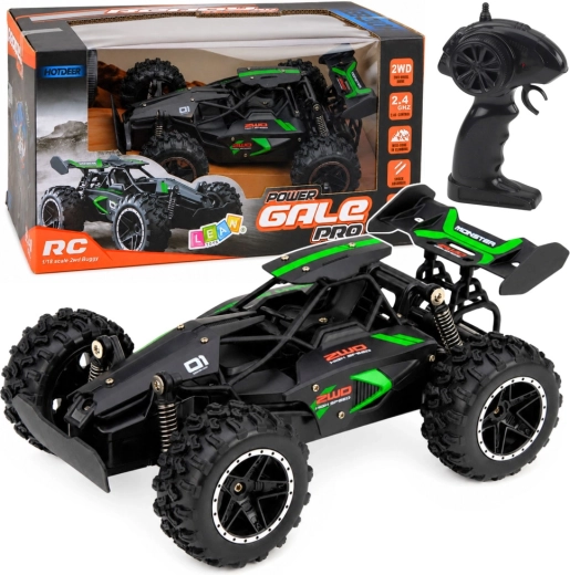 Εκτός δρόμου RC αυτοκίνητο 1:18 2,4 GHz, μαύρο-πράσινο, έως 15 km/h