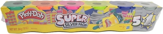 Πλαστελίνη Play-Doh μεταλλικές αποχρώσεις gold/silver 6 τεμ.