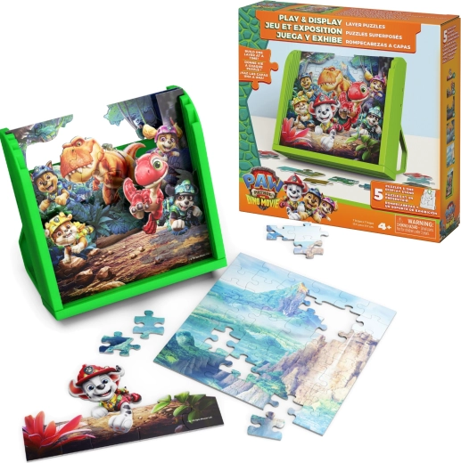 Παζλ 3D PAW Patrol και δεινόσαυροι με βάση