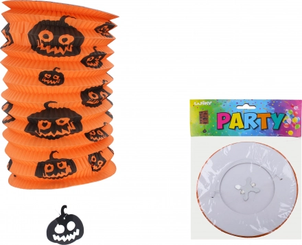 Χάρτινο φανάρι κύλινδρος Κολοκύθα 15 cm