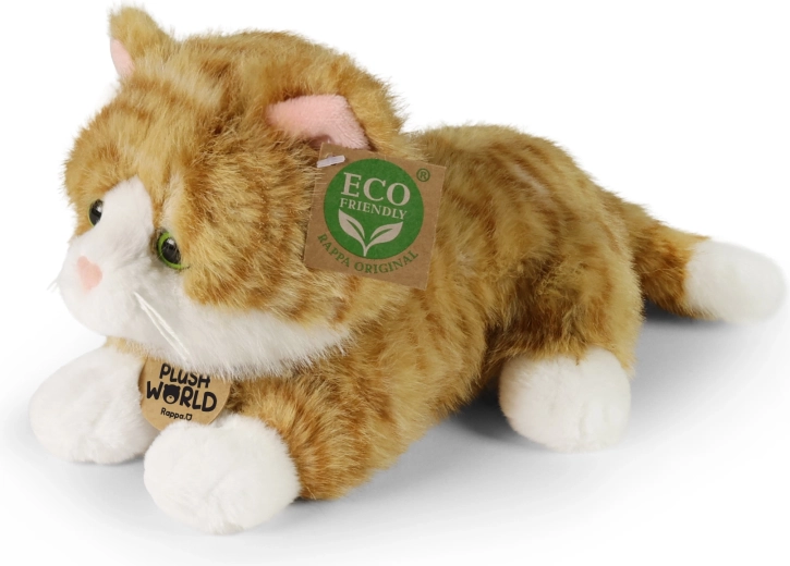 Λούτρινη γάτα κανελί 22 cm Eco-friendly Plush World