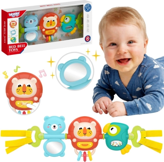 WOOPIE BABY αισθητηριακό κρεμαστό πάνελ για καρότσι και κούνια με κουδουνίστρα και καθρεφτάκι 6μ+