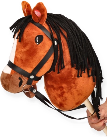 Hobby horse καφέ άλογο σε ξύλινο κοντάρι