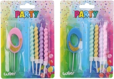 Κερί πάρτι αριθμός 0 με 4 κεριά