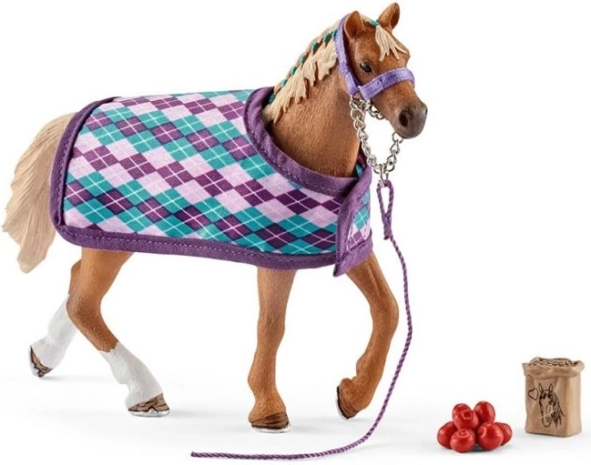 Αγγλικό καθαρόαιμο με κουβέρτα από τη Schleich