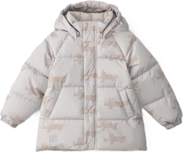 Χειμερινό καπιτονέ μπουφάν LEOKID Leni Silver Cloud Fluffy, μέγεθος 80