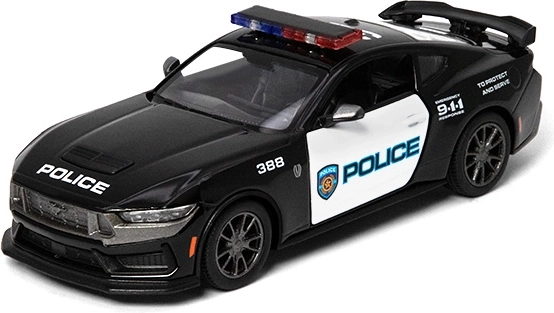 Μεταλλικό μοντέλο Ford Mustang Dark Horse 2024 αστυνομική έκδοση 1:43, μαύρο