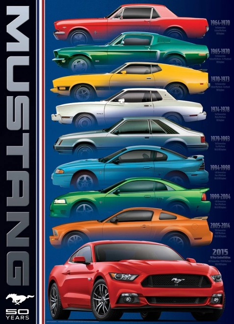 EUROGRAPHICS παζλ 50 χρόνια Ford Mustang – 1000 κομμάτια