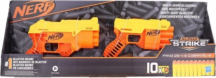 Nerf Alpha Strike Fang και Cobra – σετ 2 εκτοξευτήρων αφρού με 10 βελάκια