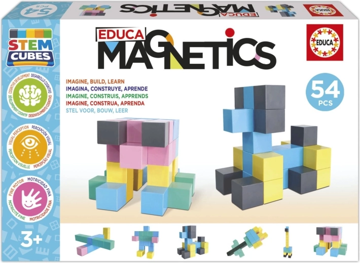 EDUCA μαγνητικό σετ κατασκευών Magnetics STEM με 54 κύβους