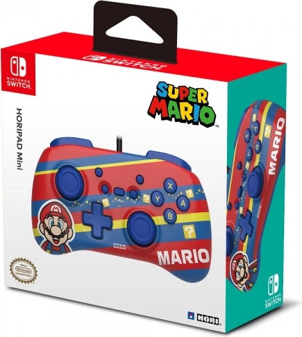 Συμπαγές ενσύρματο χειριστήριο HORIPAD Mini για Nintendo Switch Super Mario – Κόκκινο