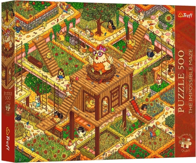 Puzzle Premium Plus 500 τεμαχίων Αστεία κοτοπουλάκια