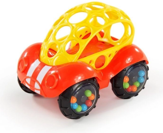 Κόκκινο αυτοκινητάκι με κουδουνίστρα Oball Rattle & Roll