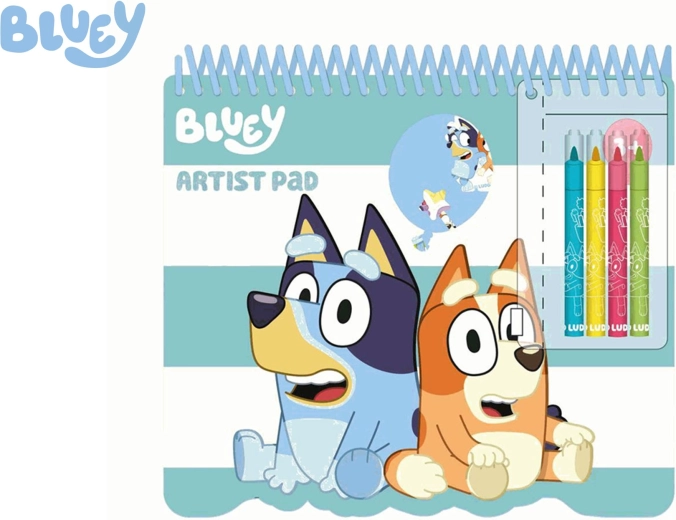 Bluey σετ ζωγραφικής με στένσιλ, αυτοκόλλητα και μαρκαδόρους