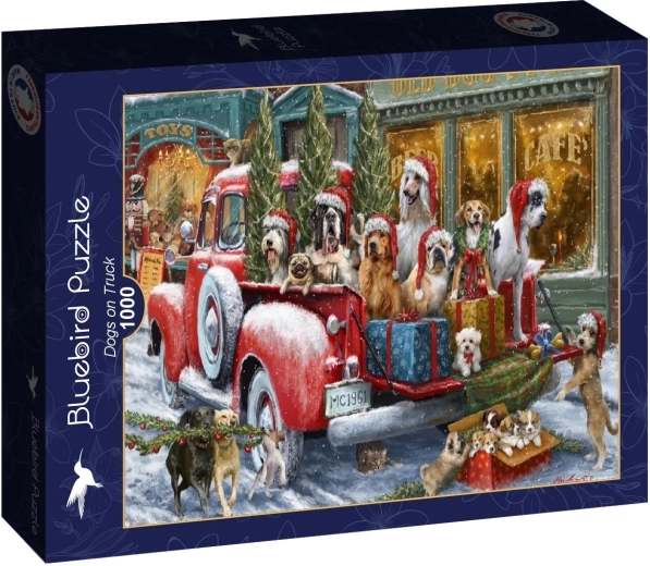 Παζλ Bluebird Σκύλοι στο φορτηγό 1000 κομμάτια