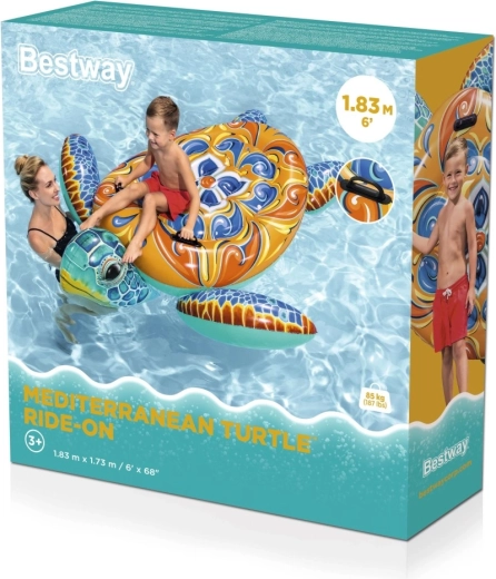 Bestway φουσκωτή θαλάσσια χελώνα Majolika 183 × 173 cm με λαβές
