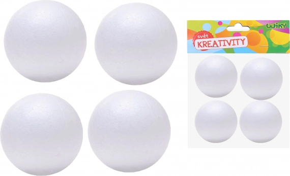 Διακοσμητικές πολυστυρενικές μπάλες 7 εκ., 4 τεμ.