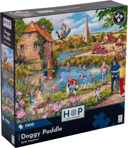 House of Puzzles Παζλ Κολύμβηση σκύλων 1000 κομματιών