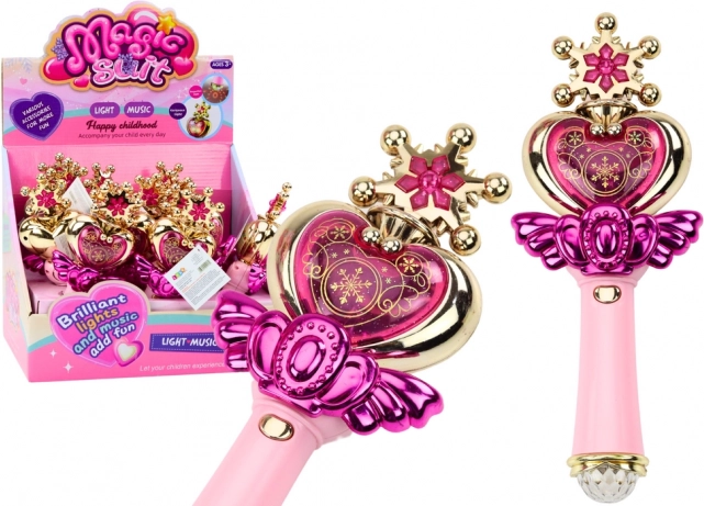 Μαγικό ραβδί για μικρές πριγκίπισσες με πολύχρωμο φως και ήχους – ροζ