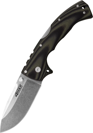 Cold Steel 4-MAX πτυσσόμενο μαχαίρι τσέπης, μαύρο‑πράσινο, G10, stonewash, κλιπ