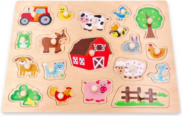 Μεγάλο ξύλινο παζλ εισαγωγής – φάρμα