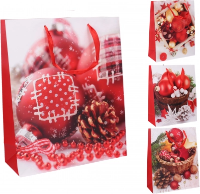 Χριστουγεννιάτικη σακούλα δώρου L 31 × 40 × 12 cm