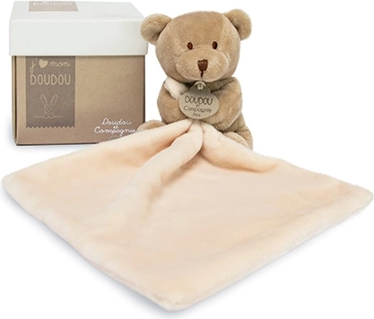 Doudou σετ δώρου – αρκουδάκι με πανάκι αγκαλιάς 10 cm