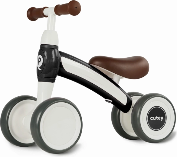 Qplay Cutey Retro παιδικό ποδηλατάκι ισορροπίας με τέσσερις τροχούς, μαύρο
