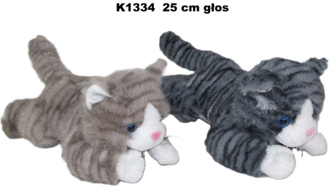 Ξαπλωμένη γάτα με ήχο 25 cm - 1 τεμάχιο