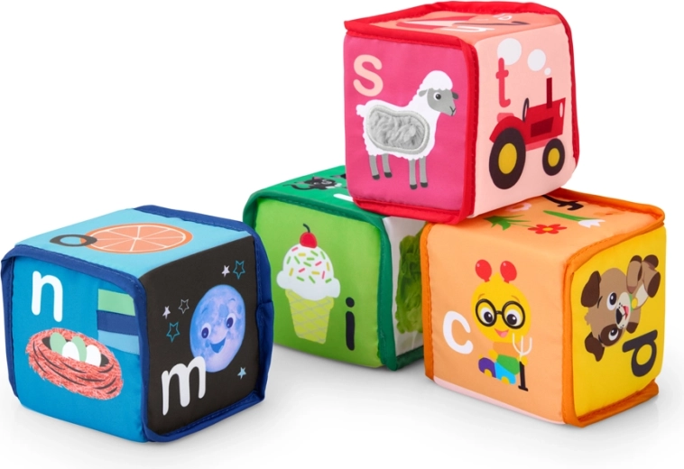 Baby Einstein υφασμάτινοι κύβοι αλφαβήτου Alpha Stacks, 4 τεμ.